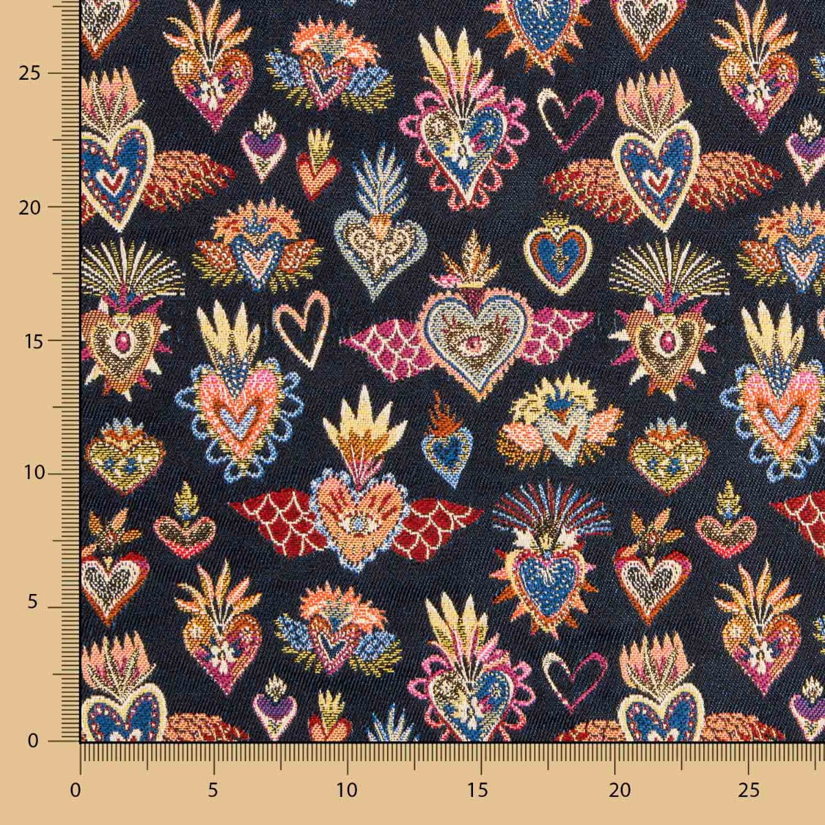 Estofos Jacquard Fantasía Azul Noite - Ribes y Casals