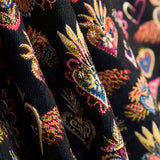 Estofos Jacquard Fantasía Azul Noite - Ribes y Casals