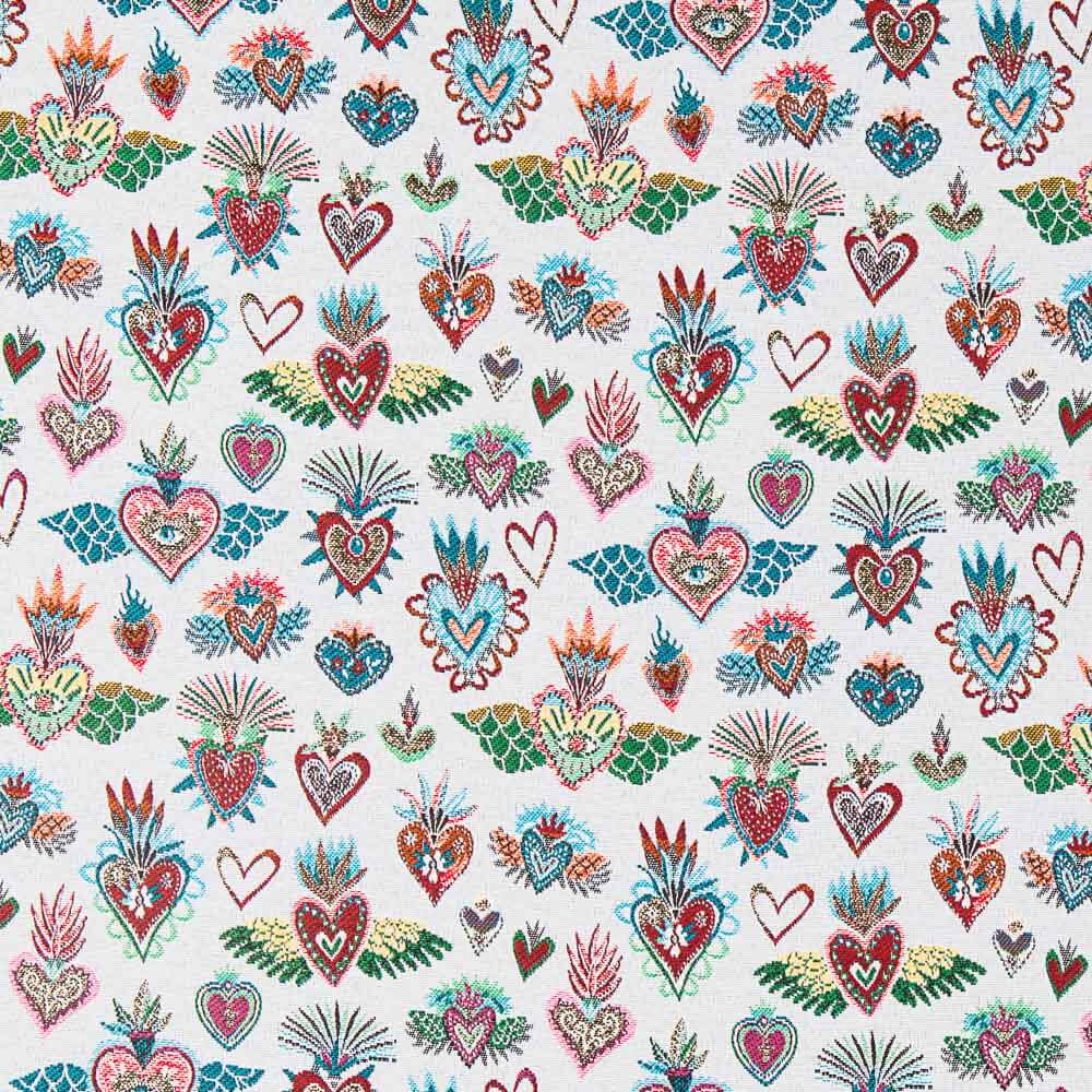 Estofos Jacquard Fantasía Branco - Ribes y Casals