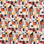 Estofamento Jacquard Geométrico Vermelho - Ribes y Casals