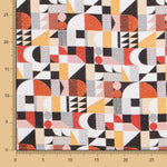 Estofamento Jacquard Geométrico Vermelho - Ribes y Casals