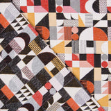 Estofamento Jacquard Geométrico Vermelho - Ribes y Casals