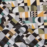 Estofamento Jacquard Geométrico verde - Ribes y Casals