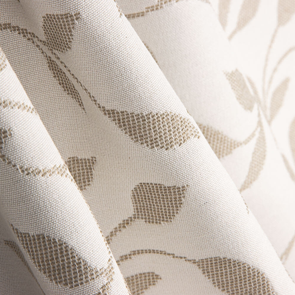 Estofos Jacquard Folha Beige - Ribes y Casals