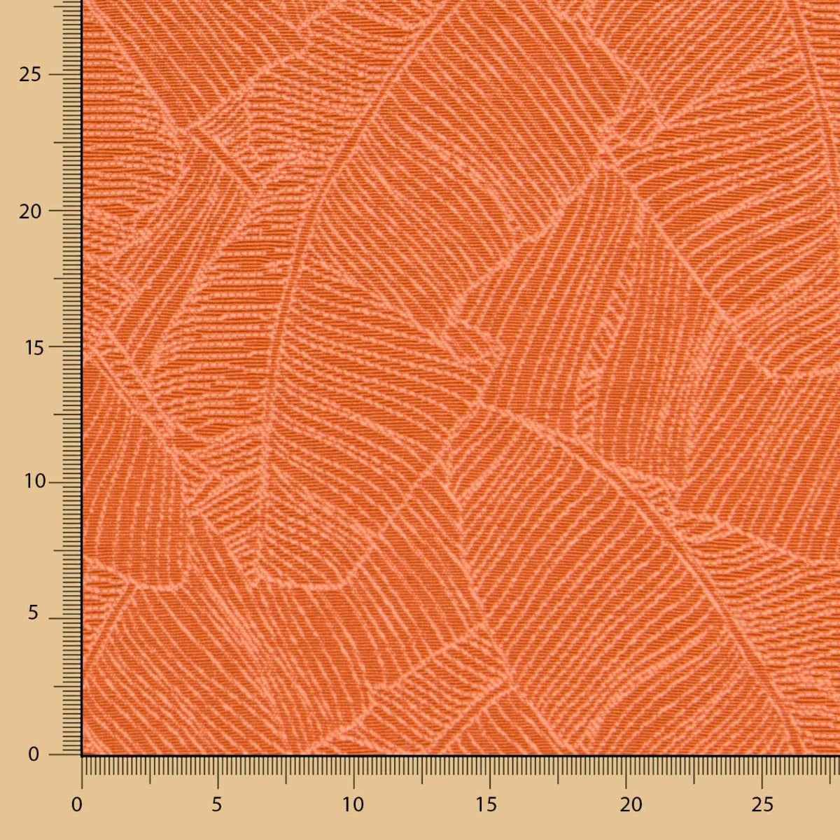 Tapicería Jacquard Hojas Teja - Ribes y Casals