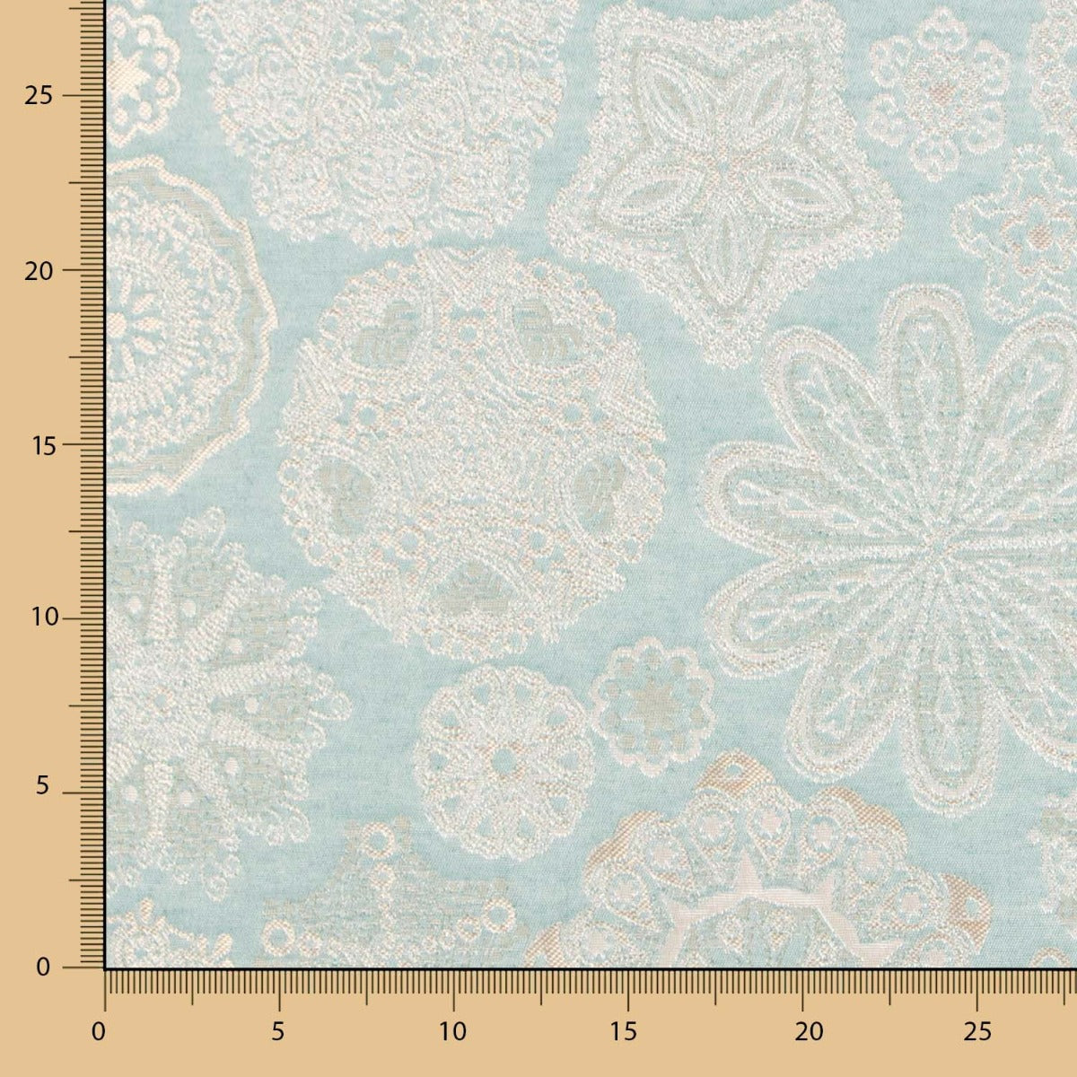 Tapicería Jacquard Mandala Verde Menta - Ribes y Casals