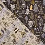 Estofos Jacquard Natal Preto - Ribes y Casals