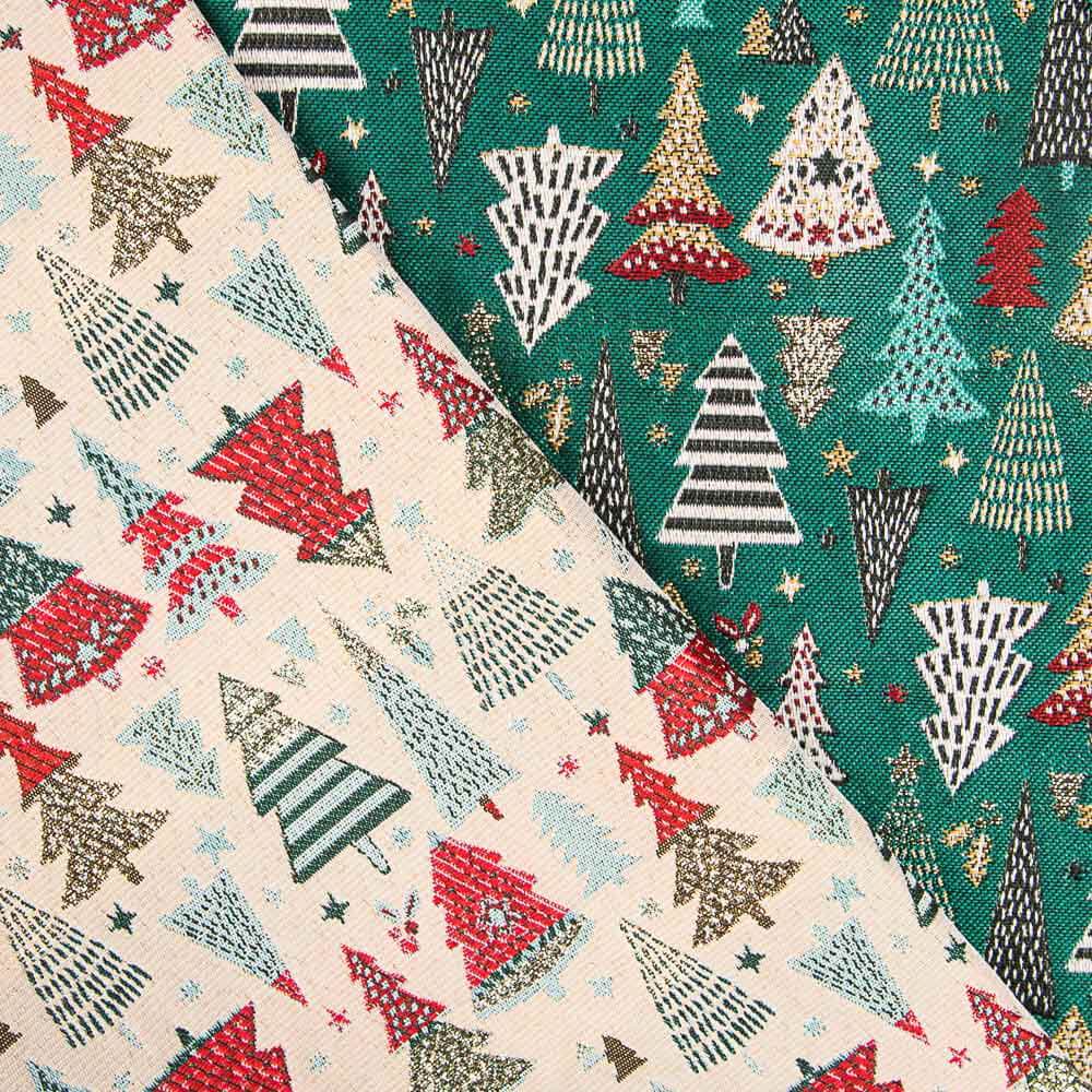 Estofos Jacquard Natal Verde - Ribes y Casals