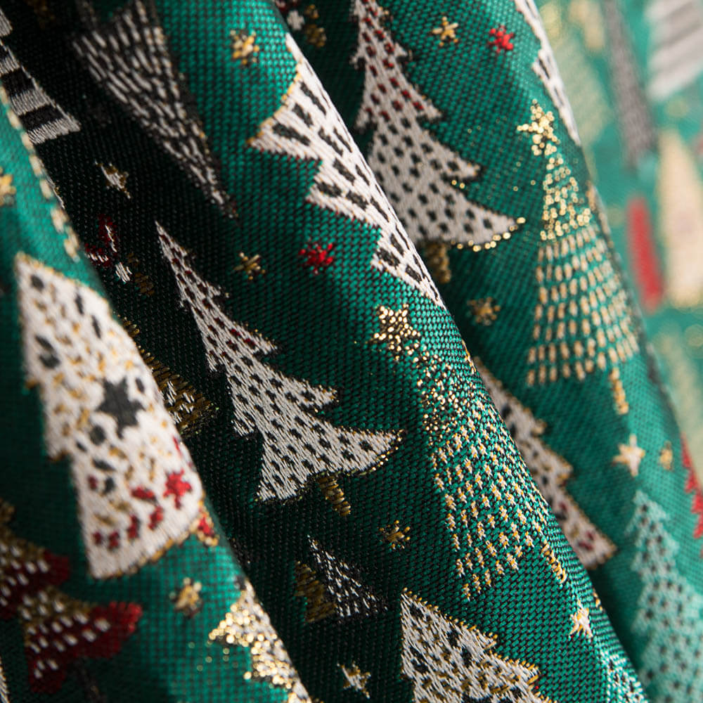 Estofos Jacquard Natal Verde - Ribes y Casals
