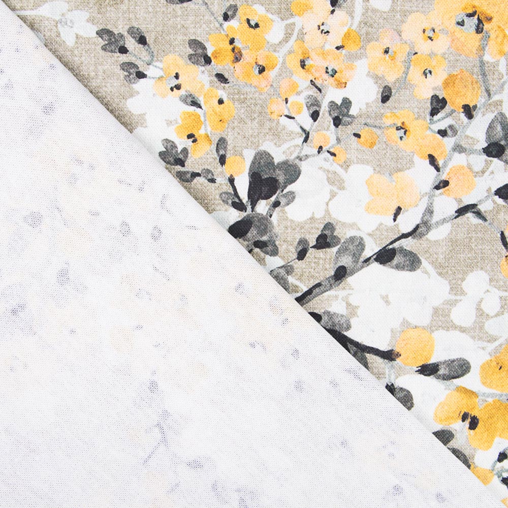 Tecido para Estofos Panamá Fiora Amarela - Ribes y Casals