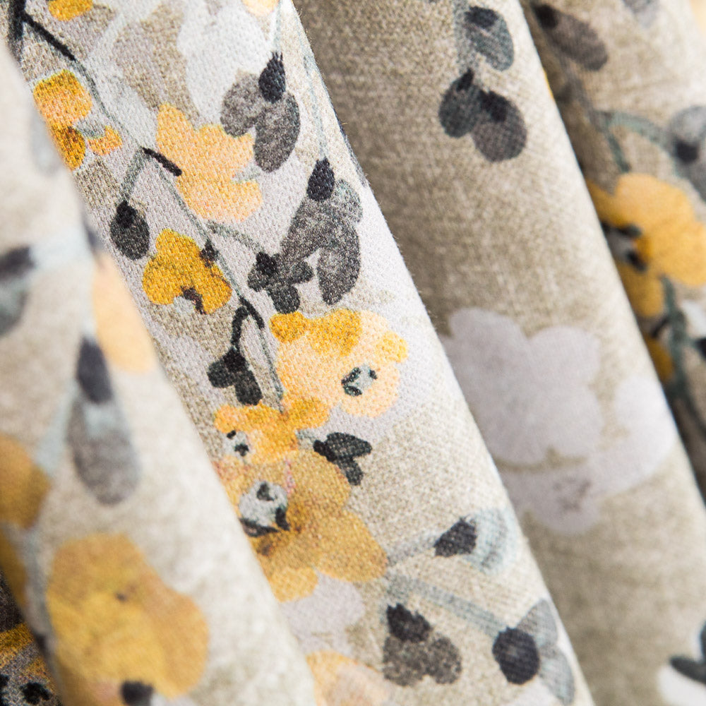 Tecido para Estofos Panamá Fiora Amarela - Ribes y Casals