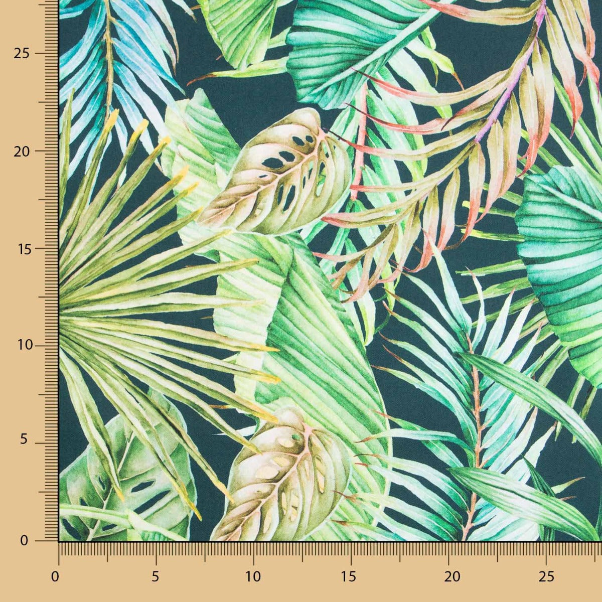 Tecido para Estofos Panamá Tropical Escura - Ribes y Casals