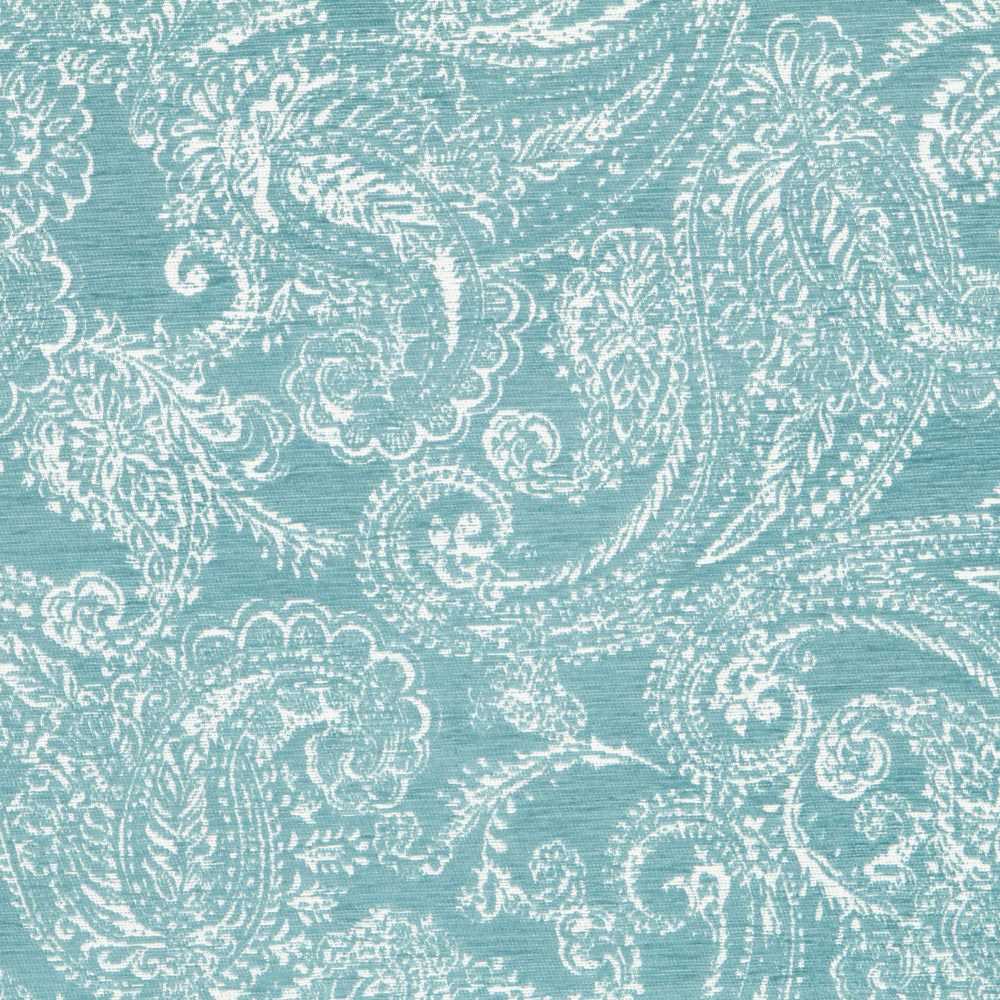 Tecido Jacquard Paisley Turquesa - Ribes y Casals