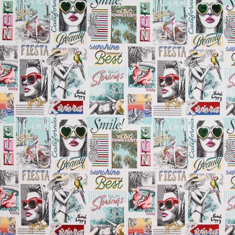 Estofamento Jacquard California Cru - Ribes y Casals