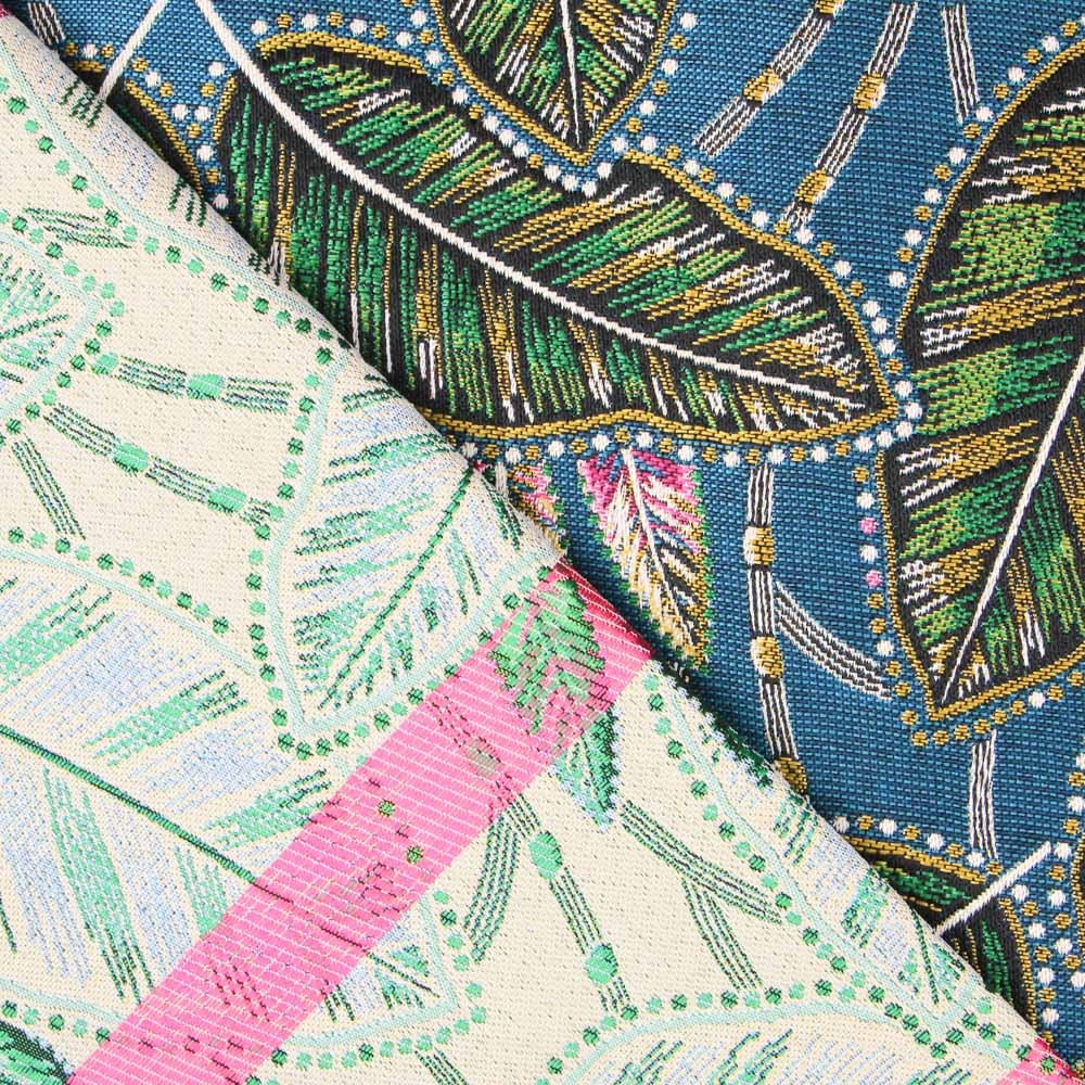 Estofamento Jacquard Dourado - Ribes y Casals