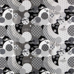Estofamento Jacquard Japan Preto - Ribes y Casals