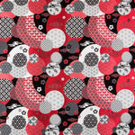 Estofamento Jacquard Japan Vermelho - Ribes y Casals