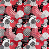 Estofamento Jacquard Japan Vermelho - Ribes y Casals