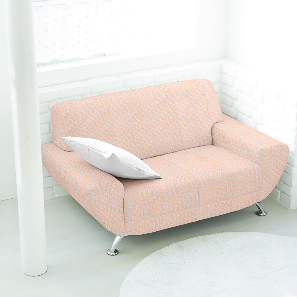 Estofamento Jacquard Geo Laranja - Ribes y Casals