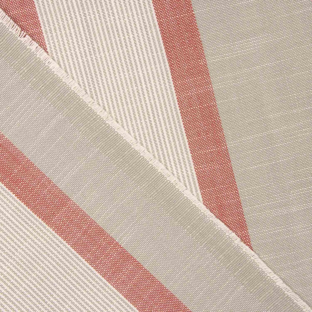 Estofamento Listrado Jazo Vermelho - Ribes y Casals