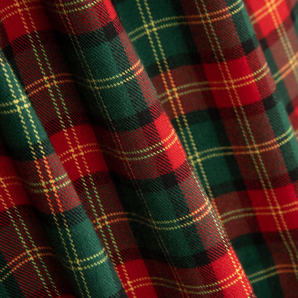 Retal Sarga Tartán Cuadro Rojo Pequeño 120x140 cm - Ribes y Casals