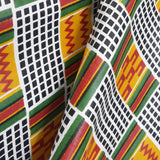Tela Africana Batik Cuadros Blanco Negro - Ribes y Casals