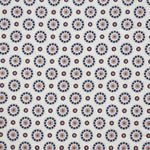 Tecido de Algodão Estampado Círculos Fundo Branco - Ribes y Casals