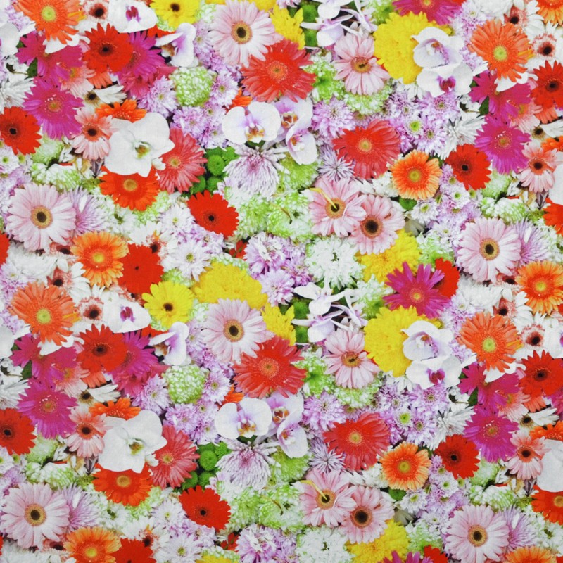Tecido Algodão Floral Multicolor - Ribes y Casals
