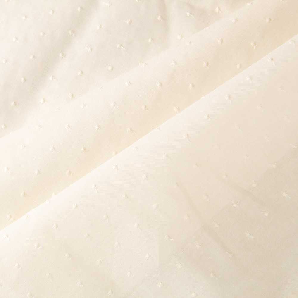 Tecido Batista Plumeti Bordado Cru - Ribes y Casals