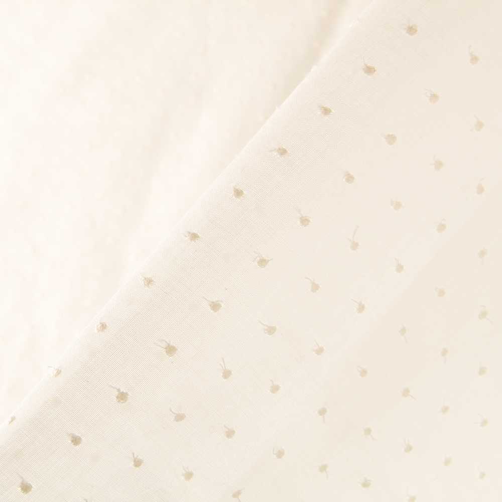 Tecido Batista Plumeti Bordado Cru - Ribes y Casals