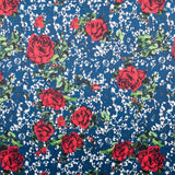 Tecido Stertch Palmeiras Azul - Ribes y Casals