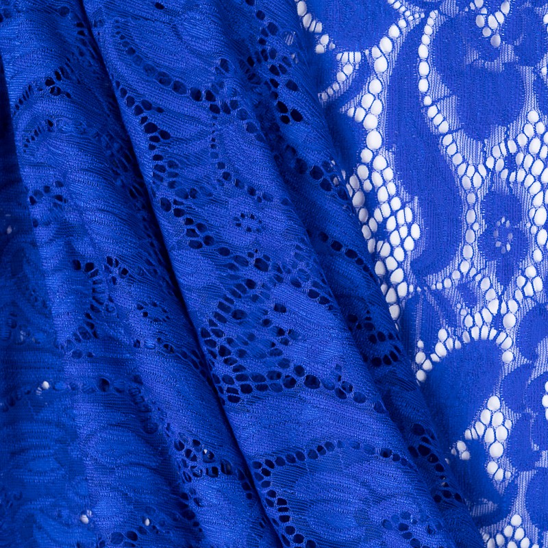 Tecido New Veludo Elástica Azul Elétrico - Ribes y Casals