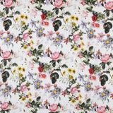 Tecido Bordado Suíço Folhas Branco - Ribes y Casals