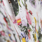 Tecido Bordado Suíço Folhas Branco - Ribes y Casals