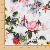 Tecido Bordado Suíço Folhas Branco - Ribes y Casals