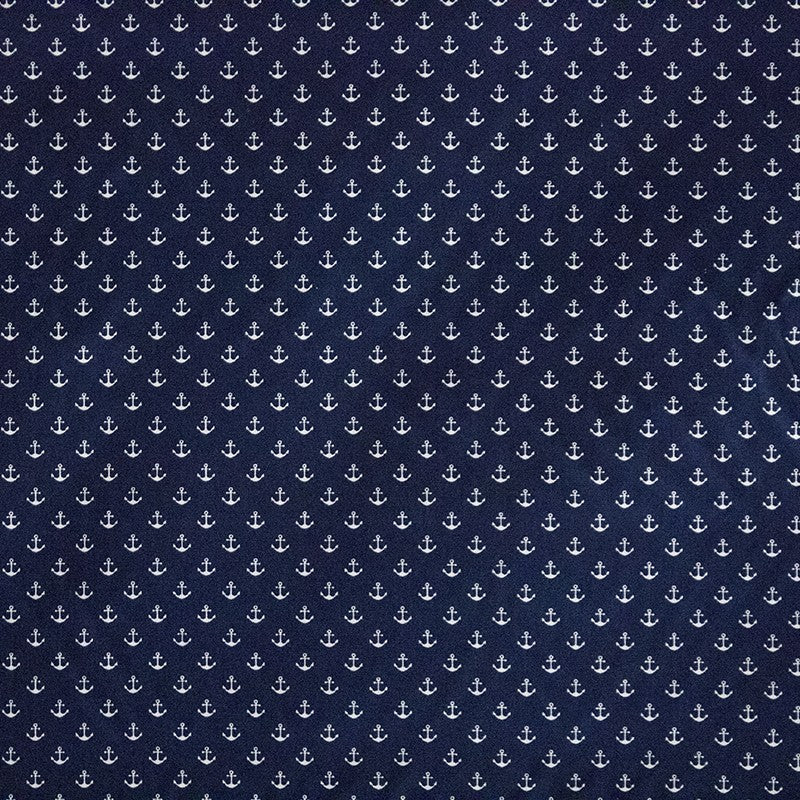 Tecido Camisa Âncoras Branco - Ribes y Casals