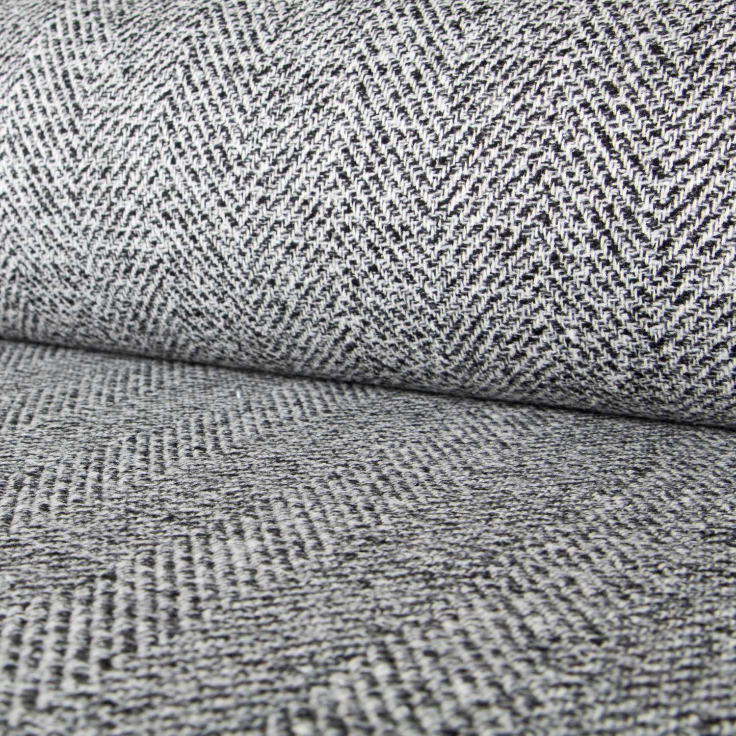 Tela Cheviot Espiga Negro - Ribes y Casals