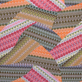 Tecido Crepe Estampado Étnico Patchwork Coral - Ribes y Casals