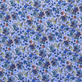 Tecido Crepe Estampado Flor Hindu Azul - Ribes y Casals