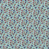 Tecido Crepe Estampado Flor Pequena Oriental Verde - Ribes y Casals