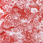 Tecido Crepe Estampado Hindu Vermelho - Ribes y Casals