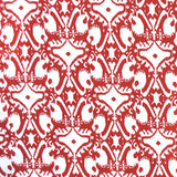 Tecido Crepe Estampado Ikat Vermelho - Ribes y Casals