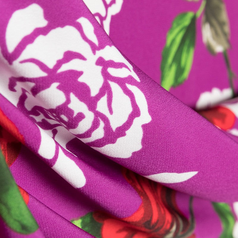 Tecido Crepe Flôr Flamenco Bougainvillea - Ribes y Casals