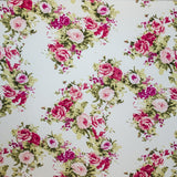 Tecido Crepe Flores Cretone Cru - Ribes y Casals