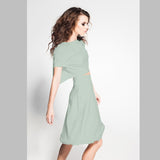 Tecido Crepe Cinzento Esverdeado - Ribes y Casals