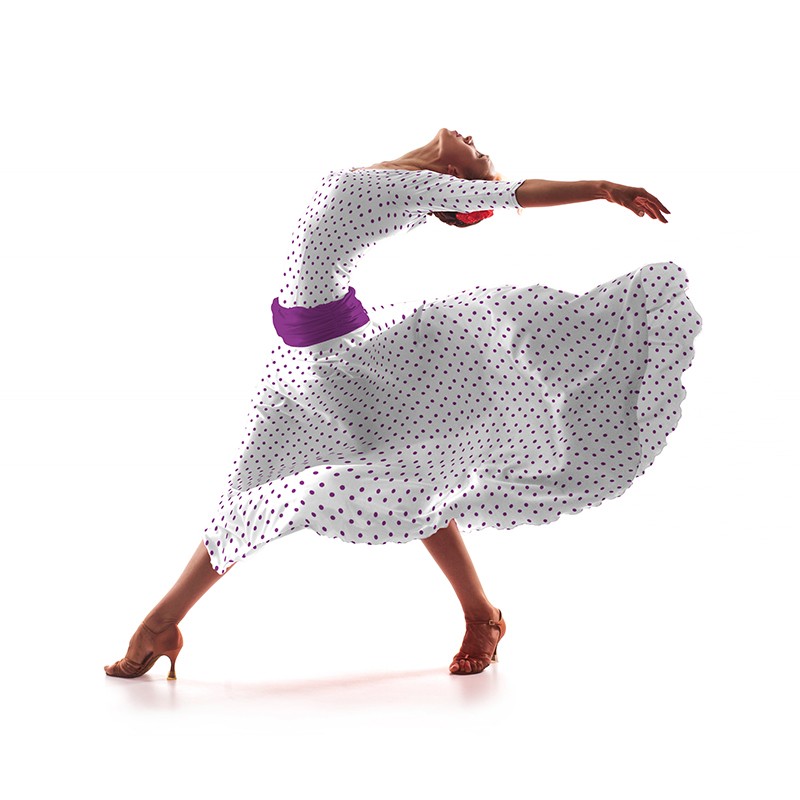 Tecido Crepe Bola Cíclame 7 mm - Ribes y Casals