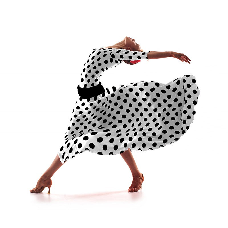 Tecido Crepe Bola Preto  3,5 cm - Ribes y Casals