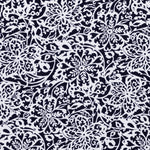 Tecido Crepe Marroquino Floral Marinho - Ribes y Casals