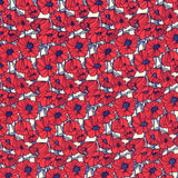 Tecido Crepe Marroquino Margaridas Vermelho - Ribes y Casals