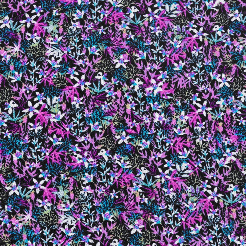 Tecido Crepe Marroquino Tropical Rosa - Ribes y Casals